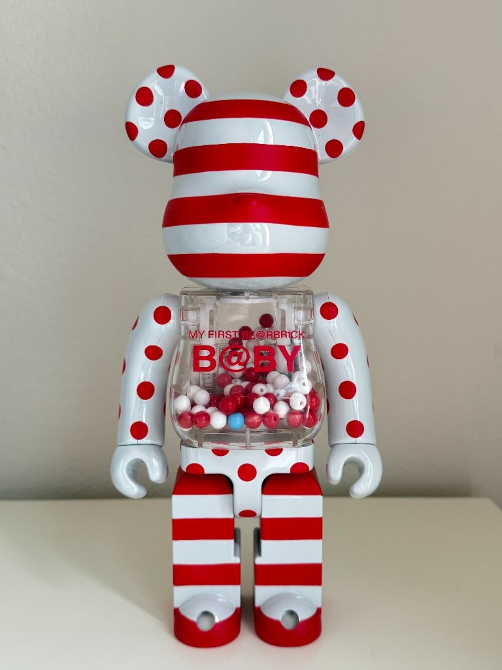 Bearbrick My First Baby Bearbrick Red & Silver Chrome Ver BWWT3 400% ONLY Figure